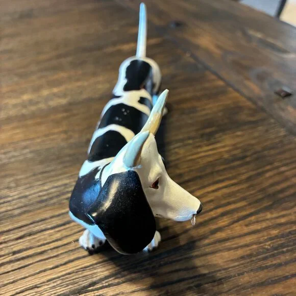WEINER DOG/COW FIGURINE – Whimsical and Comical, Black & White - Picture 9 of 13
